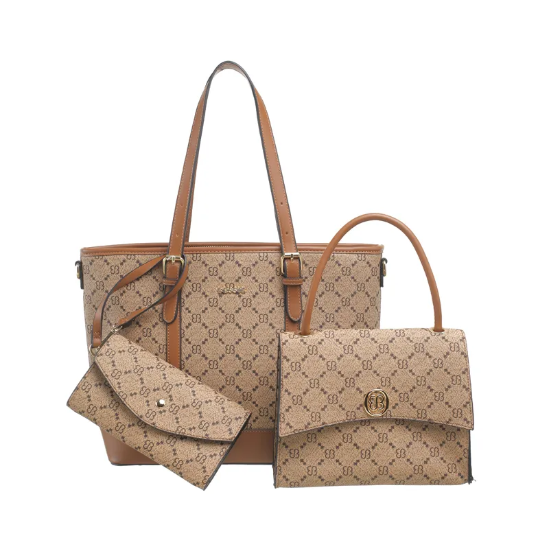 Bessie Monogram Buckle Shoulder Bag - Tan - Affordable